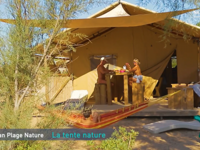 sérignan nature, tente à louer