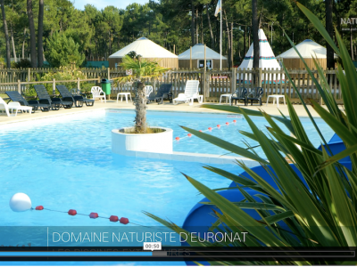 Plage naturiste et parc aquatique à Euronat en Gironde