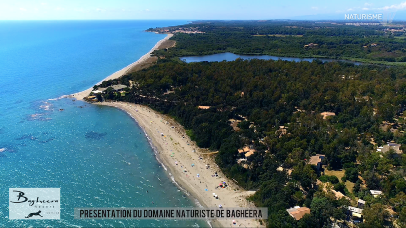 le camping naturiste de Bagheera en Corse vu du ciel