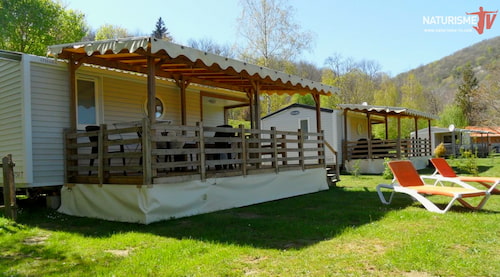 Mobile home luxe Louisiane en location sur le camping naturiste Millefleurs