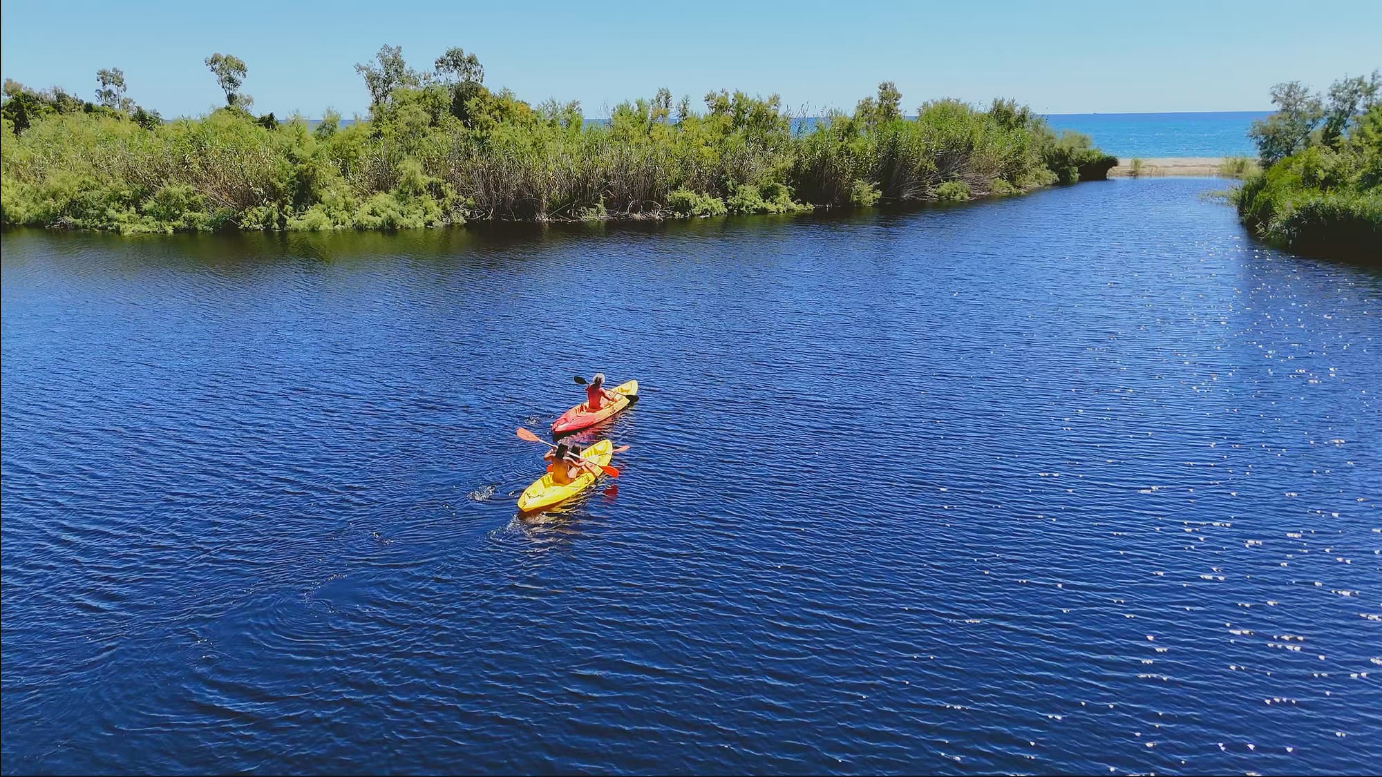 kanoé kayak au domaine naturiste de bagheera en corse