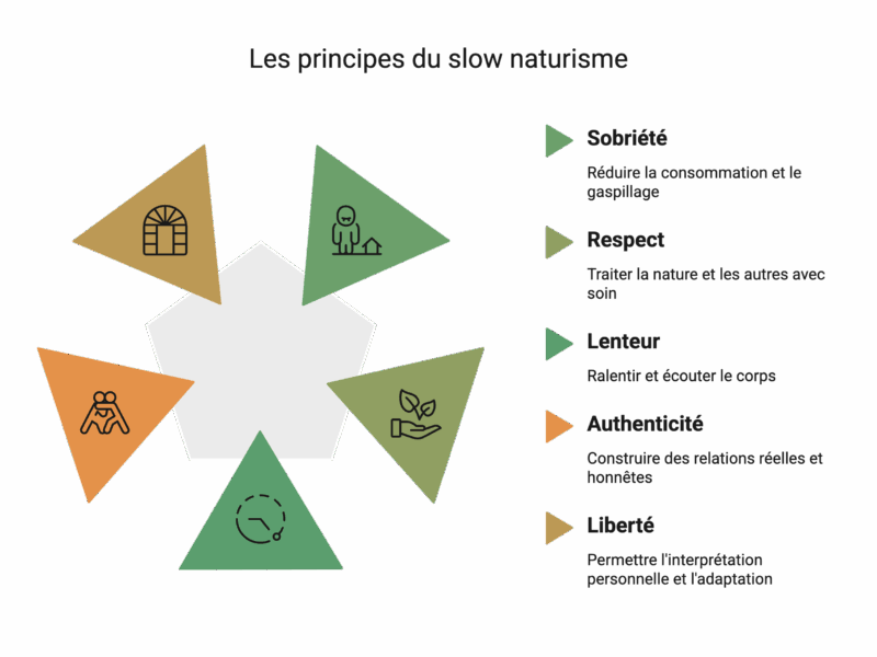 Infographie: le slow naturisme une réponse douce à une société moderne stressante