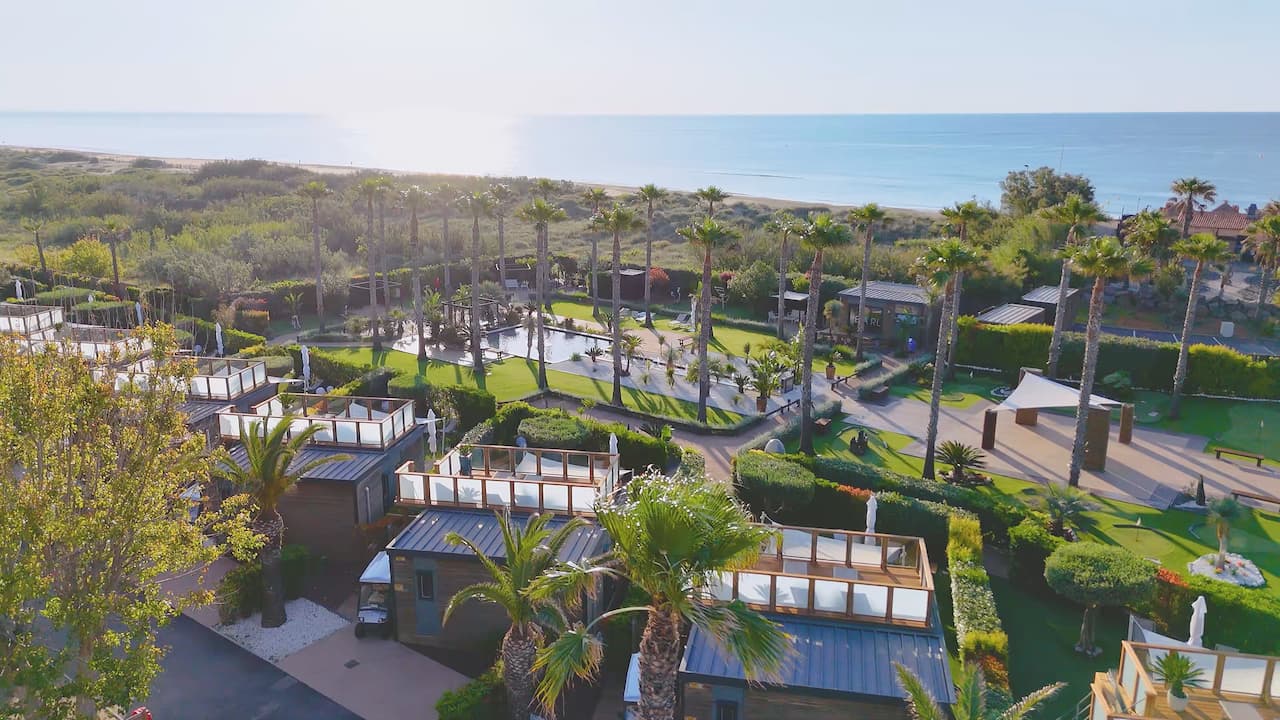 camping naturiste René Oltra Pearl vue de haut par drone
