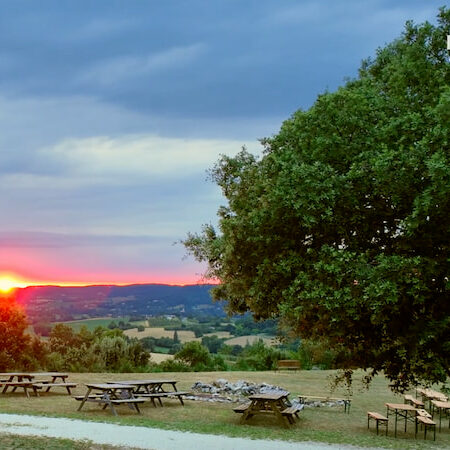 Coucher de soleil aux Manoques en Tarn et Garonne
